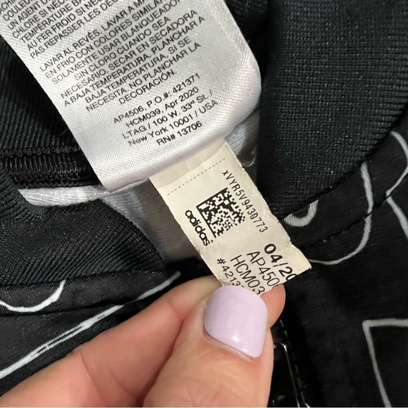 Adidas Logo Black & White Track Jacket 10/12 - Picture 3 of 10